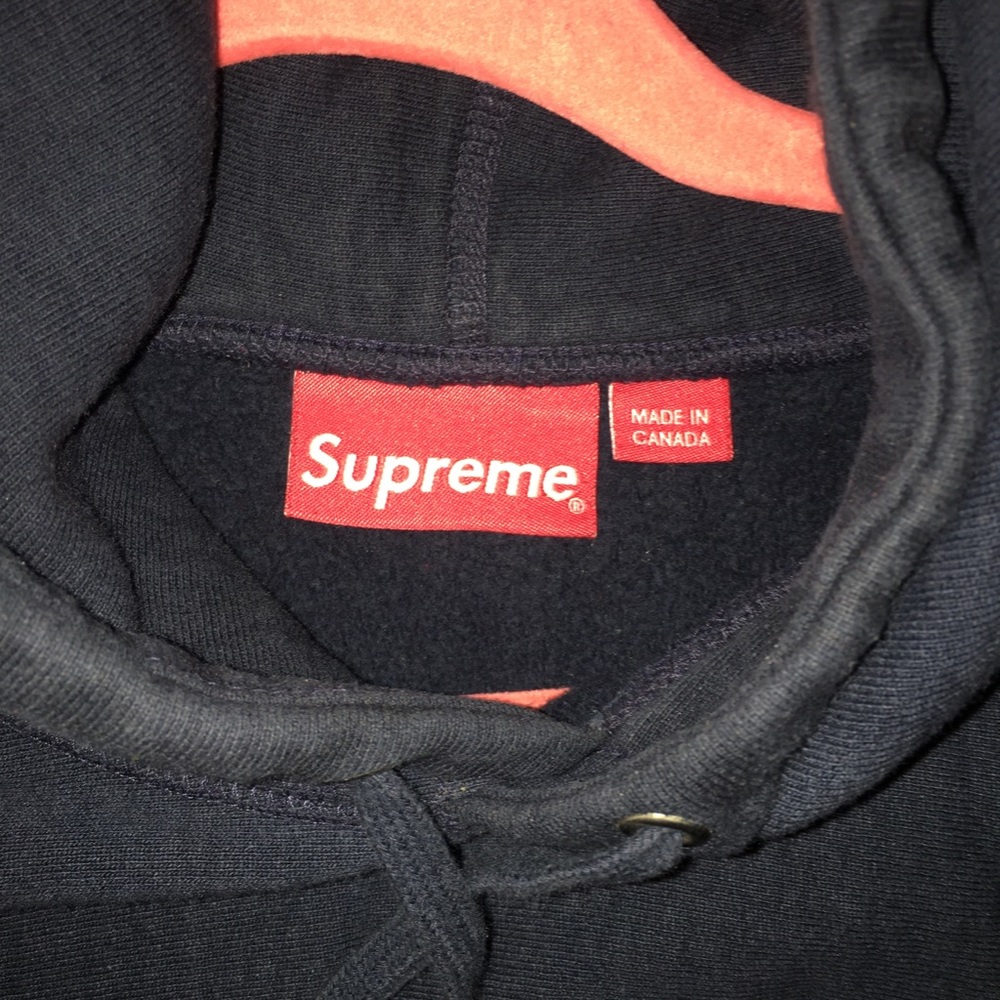 Supreme New York  navy blue hoodie - Picture 4 of 6